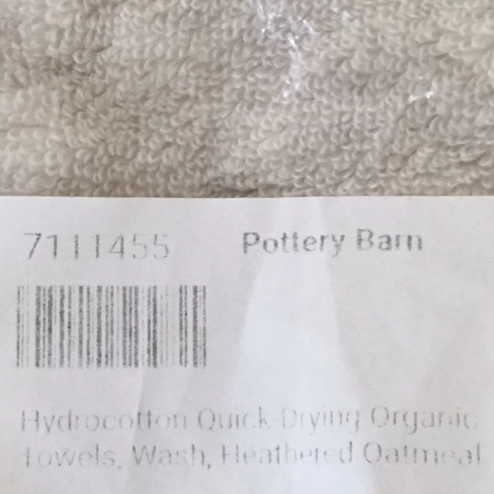 Pottery Barn, Washcloth, 1pc. Oatmeal. New.